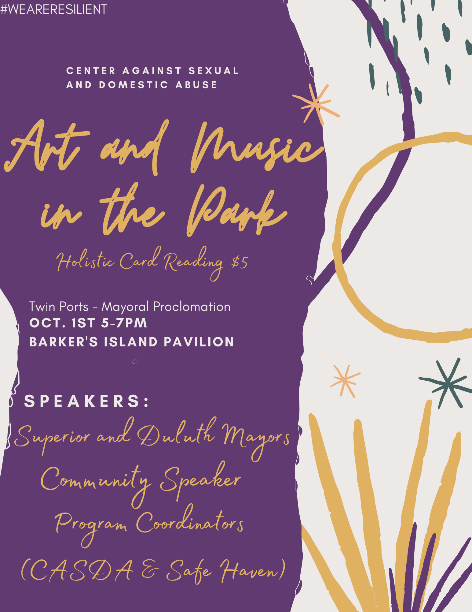 Art and Music in the Park - Domestic Violence Awareness Month Kick-off ...